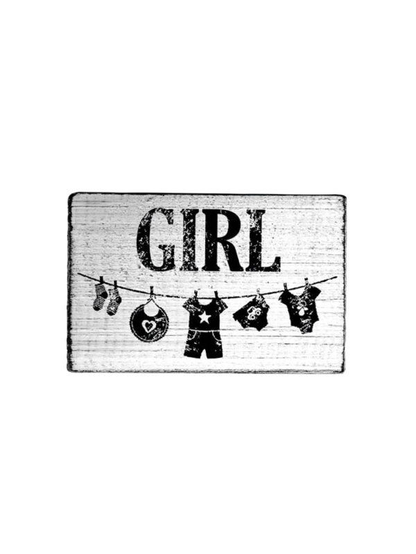Holzstempel Vintage 70 mm x 42 mm – Mädchen