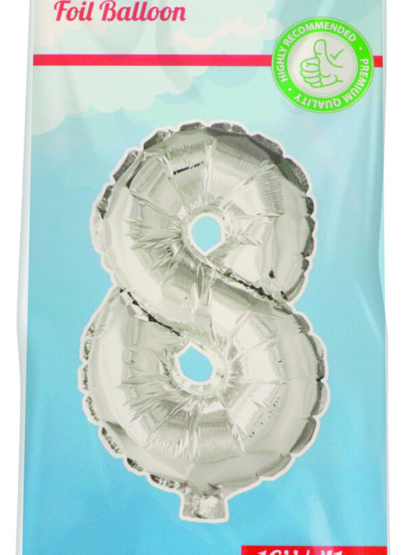 Ballon 41 cm zilver – 8