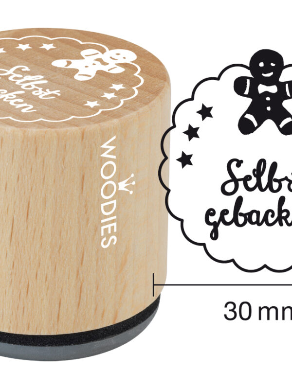 Houten stempel Woodies 30mm - Selbst gebacken