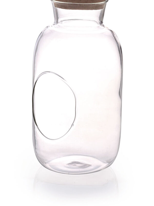 Glass cylinder bottle + cork stopper Ø 12 H 23 cm