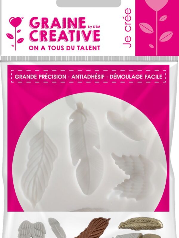 Mini silicone mould feathers Ø70mm