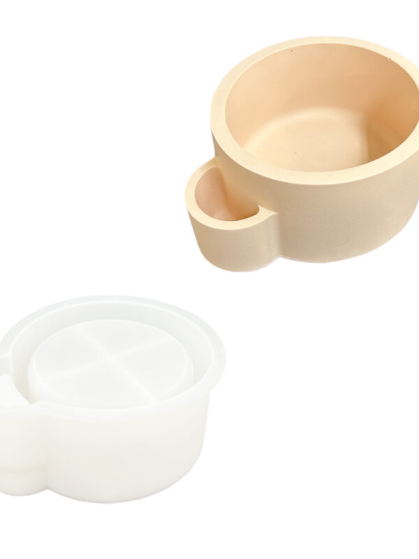 Silicone mould round candle holder