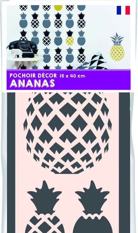 Dekor-Schablone 15 x 40 Ananas