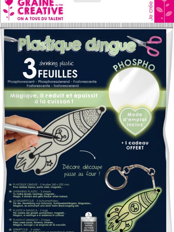 Shrink plastic 262 mm x 202 mm – Glow in the dark (3 pcs)