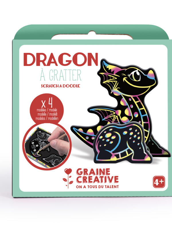 Scratch a doodle 3D kit – Dragon (4 pcs)