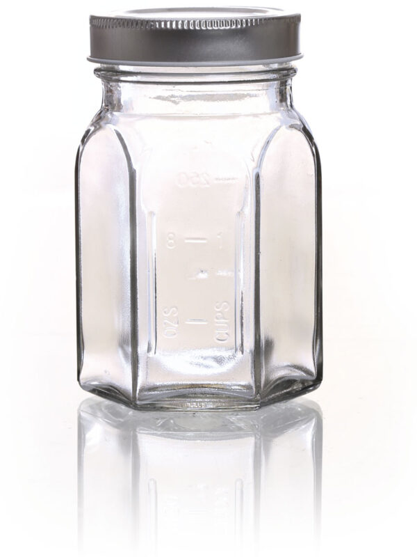 Jar 473 ml hexagonal