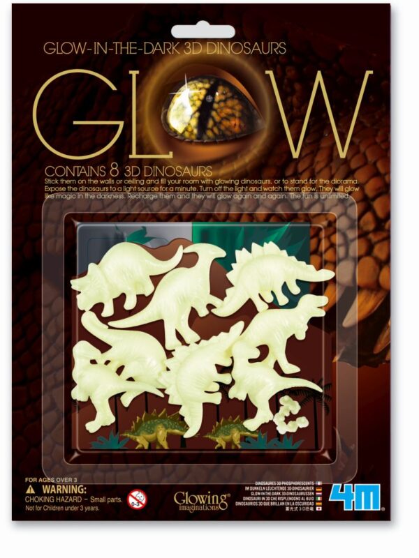 4M fosfo-pakket – 8 dinosaurussen 3D & pop-up decoratie