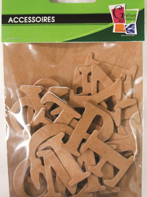 36 kraft alfabetstickers hoogte 35