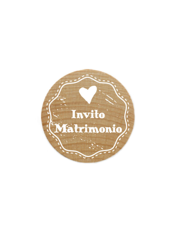 Woodies Holzstempel 30 mm – Hochzeitseinladung