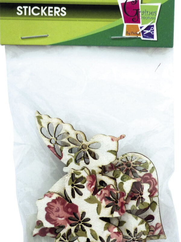 Papillon / Cœur / Fleur en bois