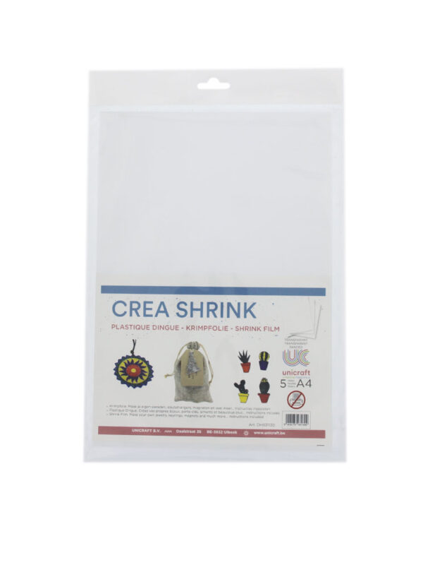 Crea Shrink A4 transparent – sanded (5 sheets)