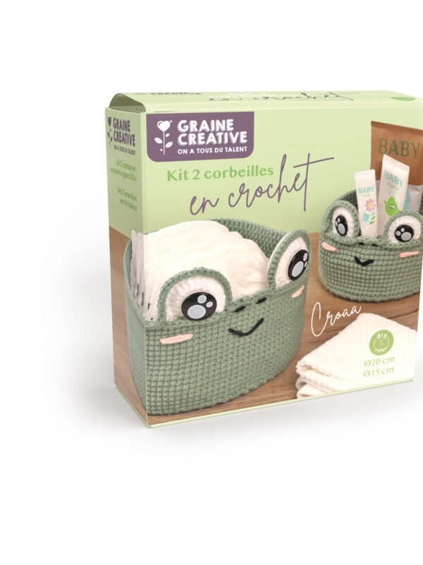 Crochet kit – Frog baskets