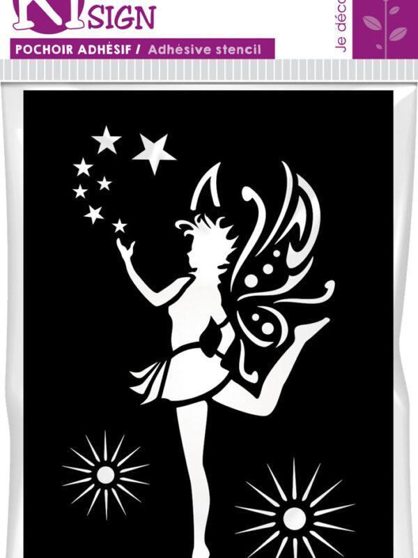 Selbstklebende Schablone – Fee 7 x 10 cm