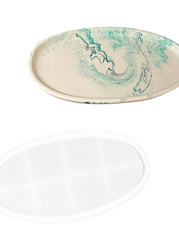 Silicone mould irregular oval dish