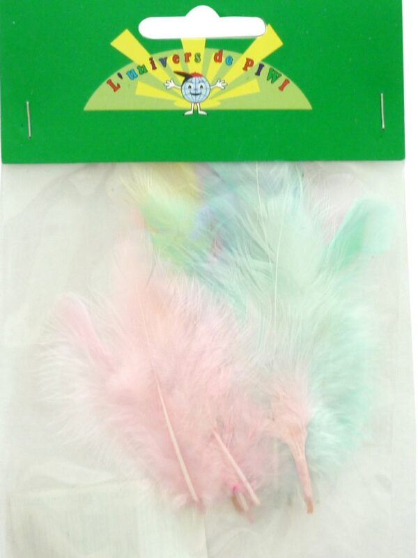 Rooster feathers 7 cm P/20 pastel mix