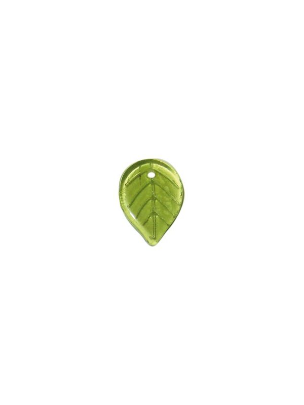 Glazen blad 18x22mm x20st licht olijfgroen