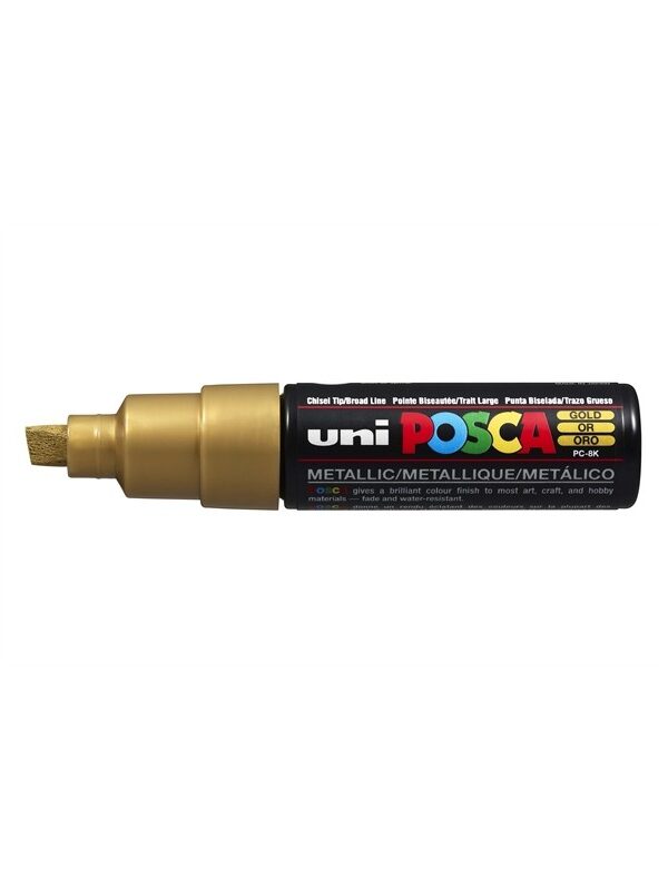 Posca paint marker PC8K broad & chisel-cut tip - gold