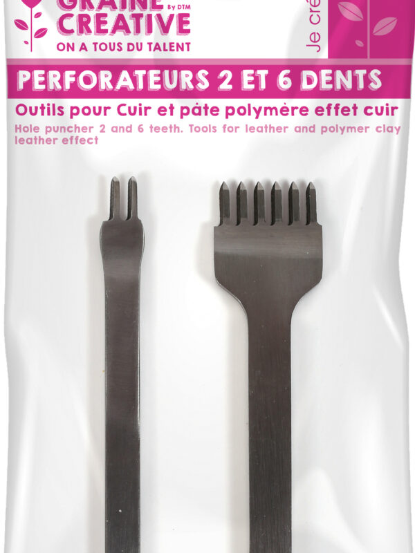 Leather punch 4mm – 2 and 6 holes