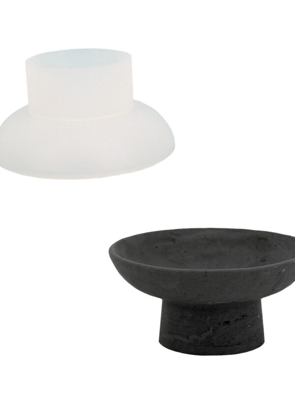 Silicone mould round bowl with foot