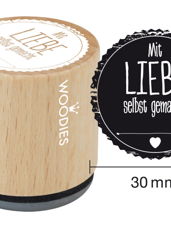 Houten stempel Woodies 30mm - Mit Liebe selbst gemacht