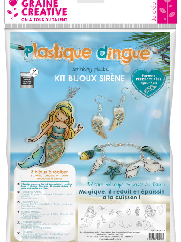Shrink sheets kit – Mermaid jewellery