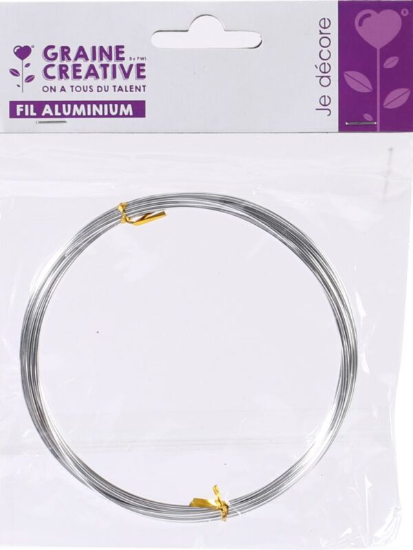 5 m aluminium wire diameter 1 mm silver