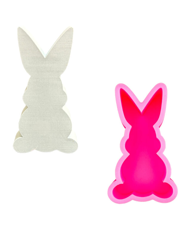 Silicone mould hare front view