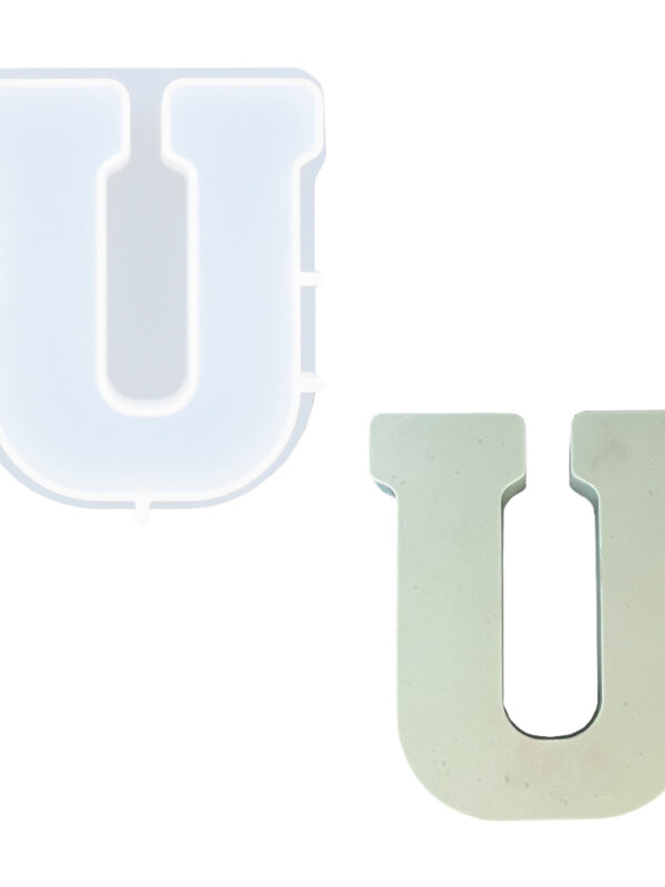 Lettre U pour moule en silicone
