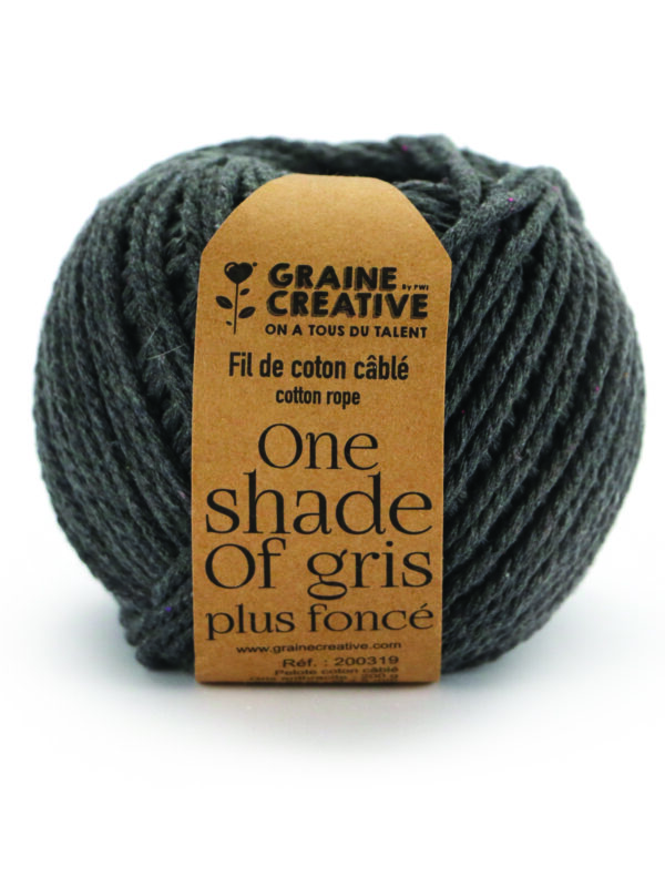 Cotton thread 200g Ø2.5mm x 80m – Dark grey