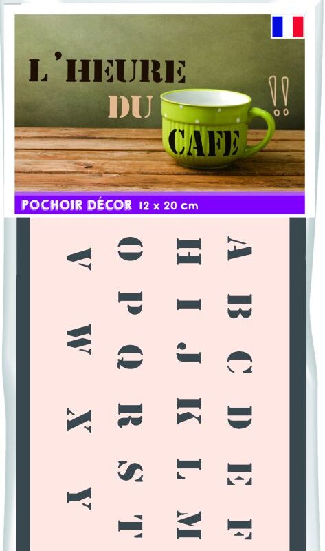 Schablonendekor 12x20 Alphabet