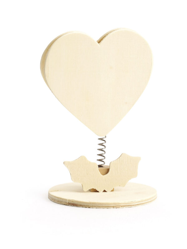 Holz-Memo-Halter 115 mm – Herz