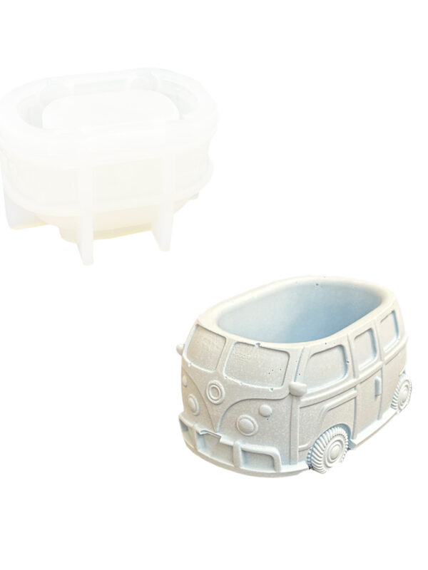 Silicone mould bus flowerpot
