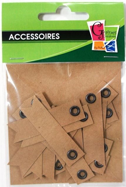Kraft labels 50 mm x 12 mm (20 pcs)
