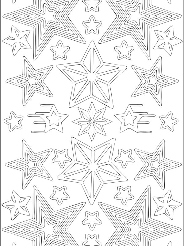 Afneembare stickers 105 mm x 232 mm – Zilveren sterren