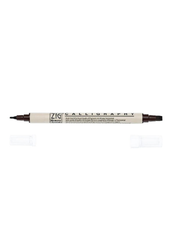 Zig Calligraphy dual tip 2mm & 5mm - chocolate