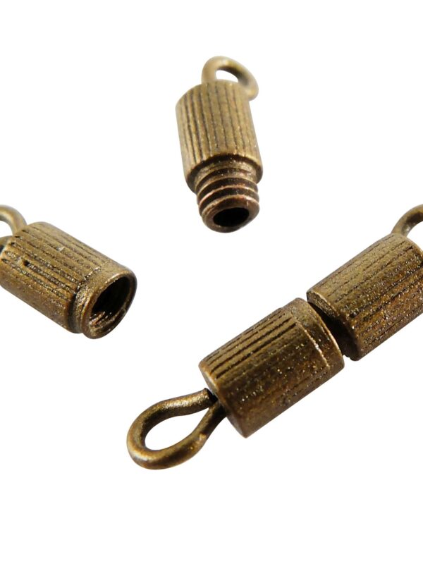 Cylindrical clasps – Bronze (4 pcs)
