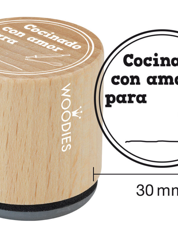 Woodies wooden stamp 30mm – Cooked with love for