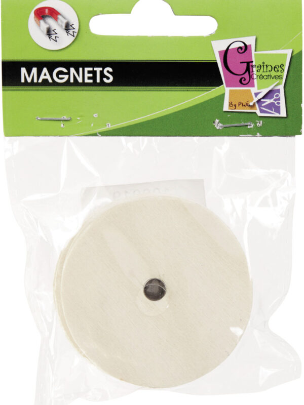 Magnet with 4 wooden circles 50 mm P/2