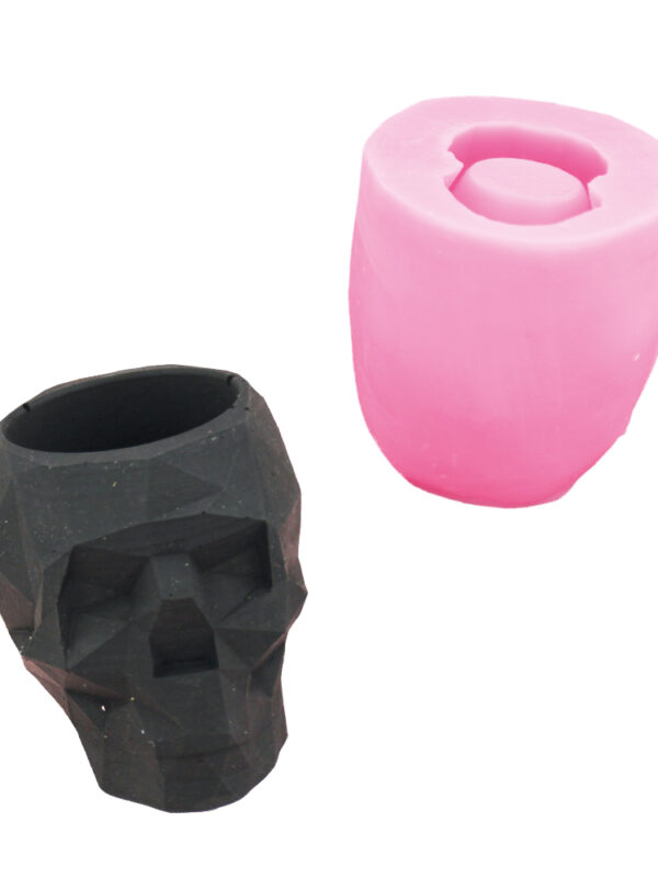 Moule en silicone crâne géométrique