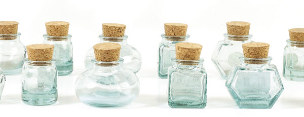 Assortment glass bottles (12 pcs)