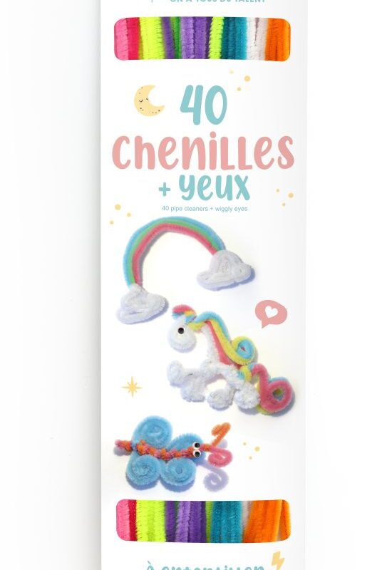 Chenille (40 pcs) + wiggly eyes – Fairyland