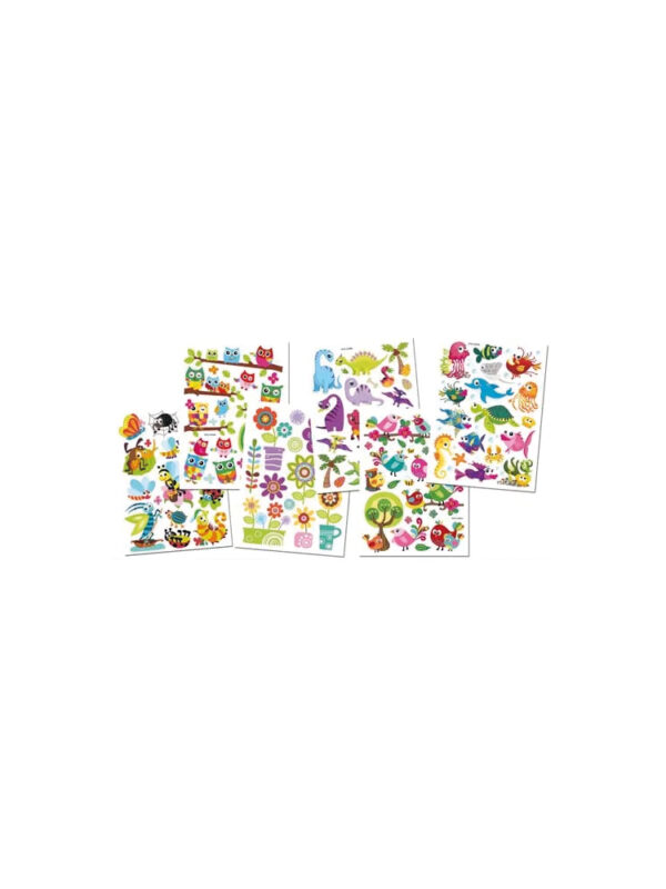 3D-gelstickers – Assortiment (6 stuks)