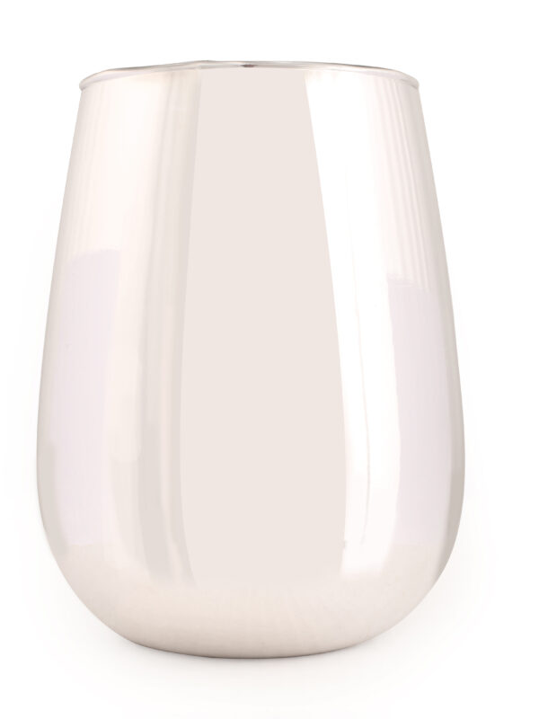 Glass candle holder 85 mm x 115 mm x 85 mm – Silver
