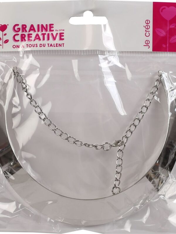 Plastron necklace silver colour