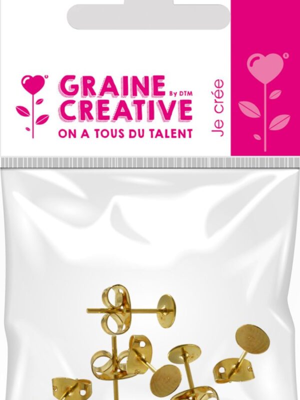 Bag of 6 gold colour earring hooks