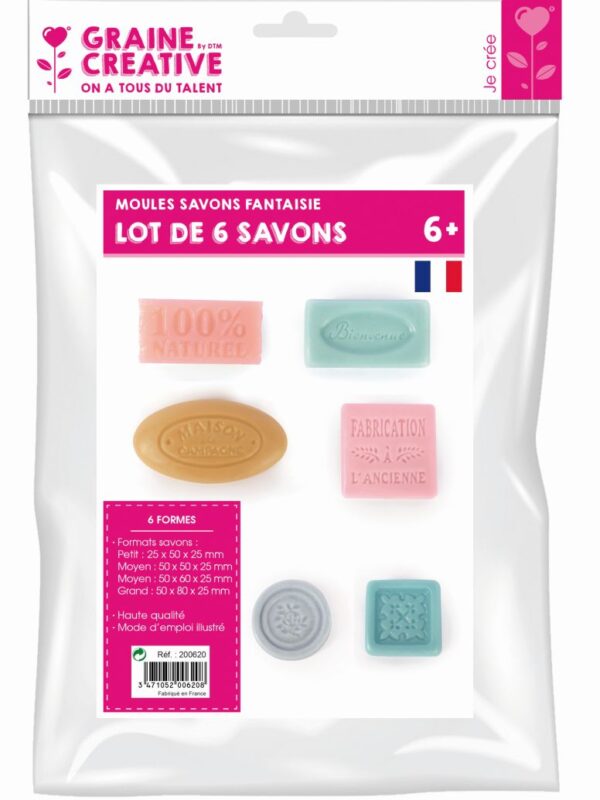 Mini soap mould P/6 mix