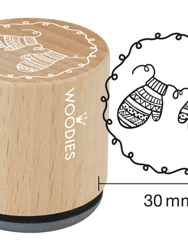 Houten stempel Woodies 30mm - Wanten