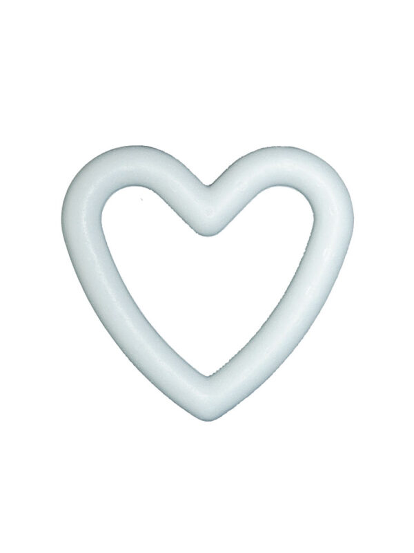 Styrofoam heart ring 15 cm