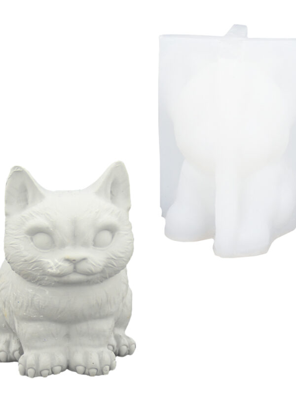 Moule en silicone chat sérieux