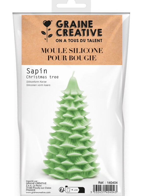 Silicone candle mold – Christmas tree Ø 9 cm x 15.2 cm